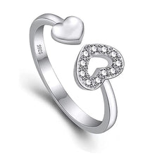 Load image into Gallery viewer, OPEN DOUBLE HEART RING 
