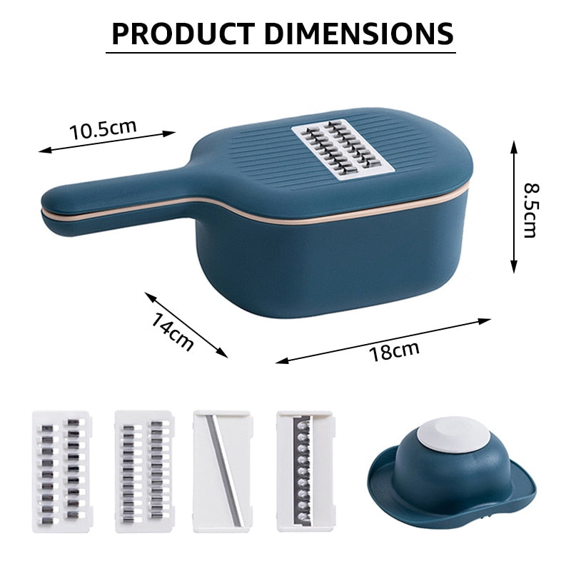 MULTIFUNCTION SLICER WITH STRAINER FOR FRUITS AND VEGETABLES 