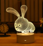 LAMPE NÉON 3D LED USB EN ACRYLIQUE