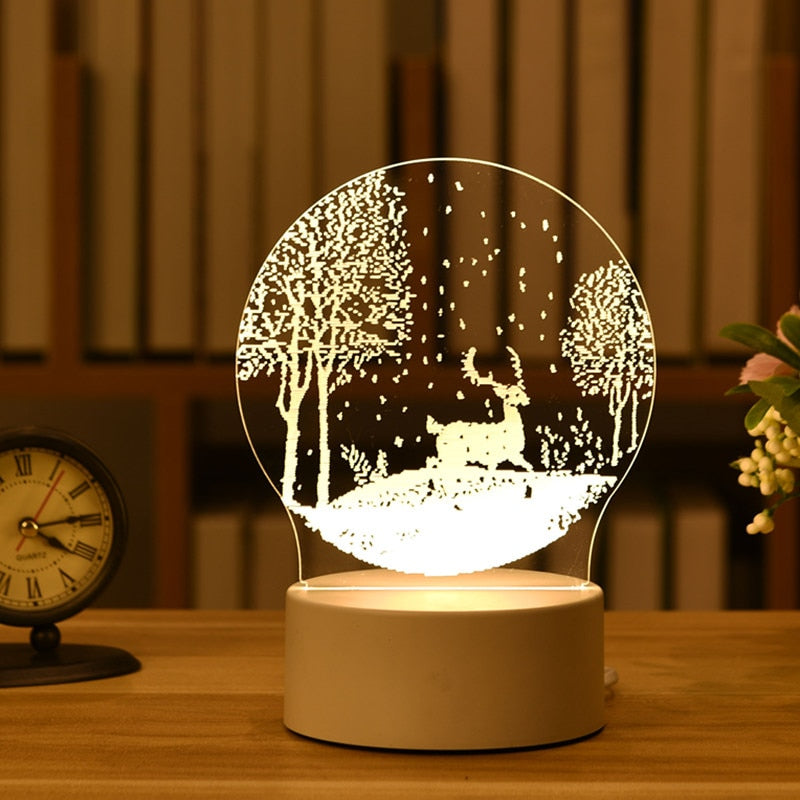 LAMPE NÉON 3D LED USB EN ACRYLIQUE