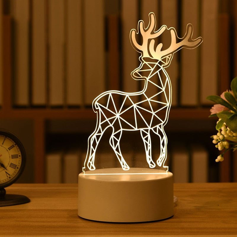LAMPE NÉON 3D LED USB EN ACRYLIQUE