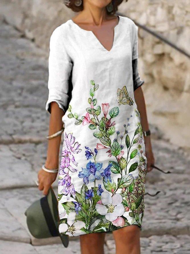 ROBE DECONTRACTEE COL EN V