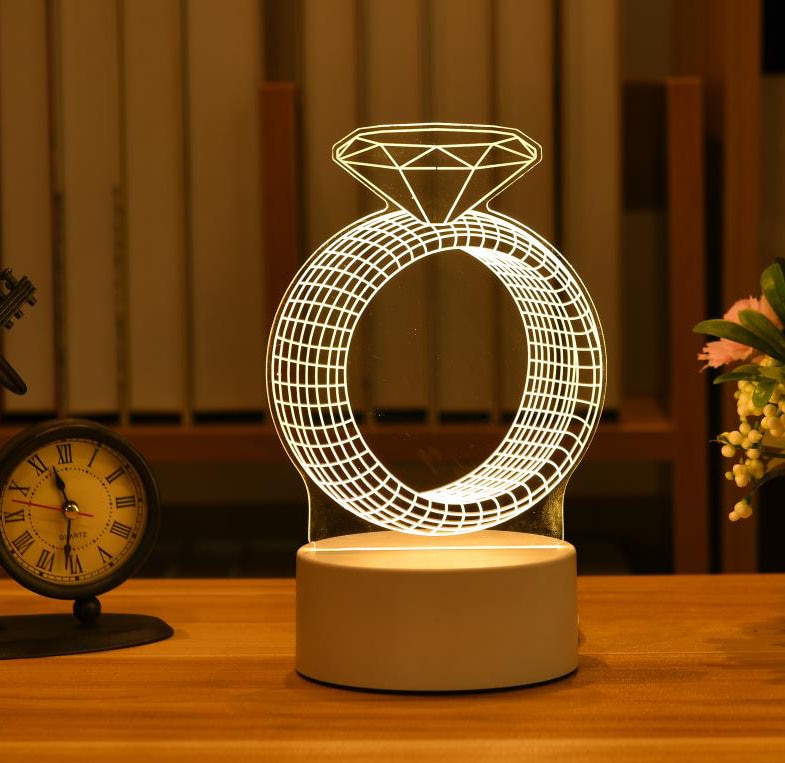LAMPE NÉON 3D LED USB EN ACRYLIQUE