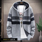 CARDIGAN À CAPUCHE AVEC MOLLETON POUR HOMMES