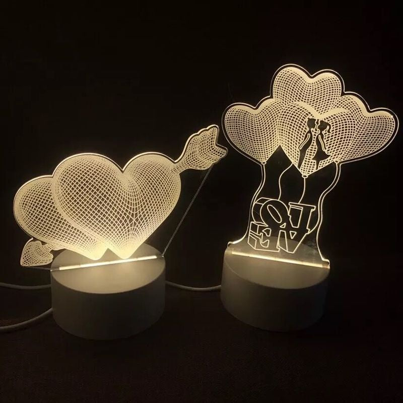 LAMPE NÉON 3D LED USB EN ACRYLIQUE