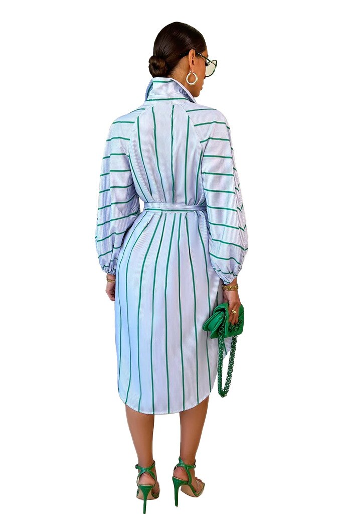 ROBE CHEMISE A RAYURES