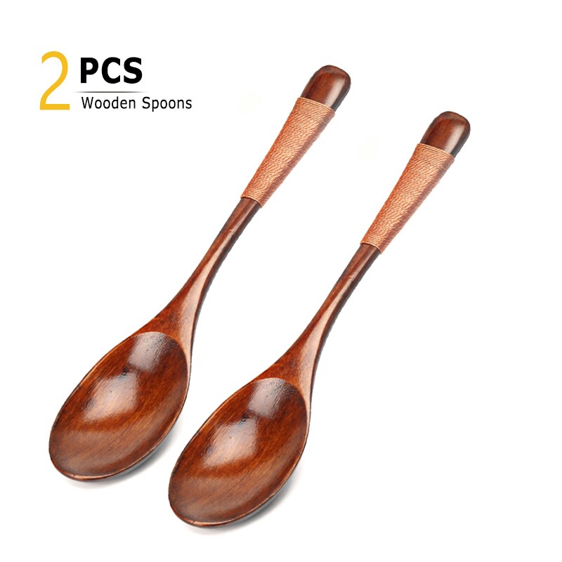 CUILLÈRES À SOUPE EN BOIS JAPONAIS (2 pièces)