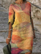 ROBE DECONTRACTEE COL EN V