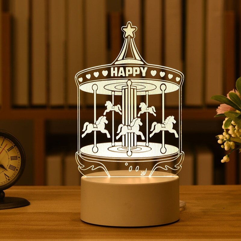 LAMPE NÉON 3D LED USB EN ACRYLIQUE
