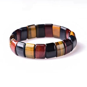 BRACELET EN PIERRES NATURELLES COULEUR ŒIL DE TIGRE