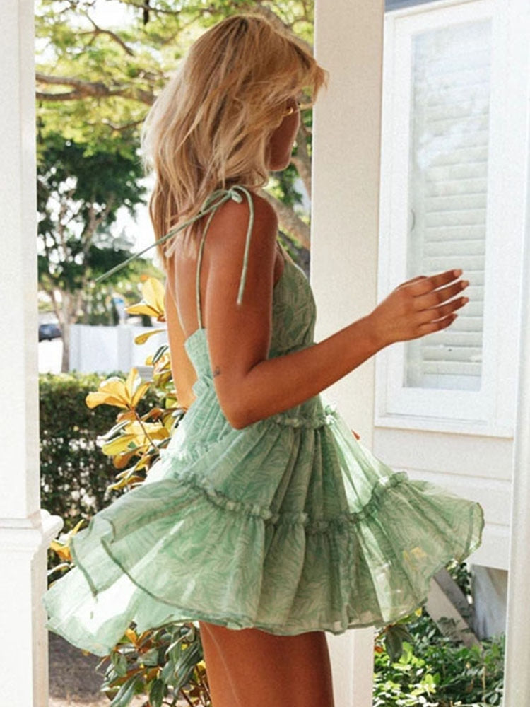 CASUAL DRESS WITH SPAGHETTI STRAPS 
