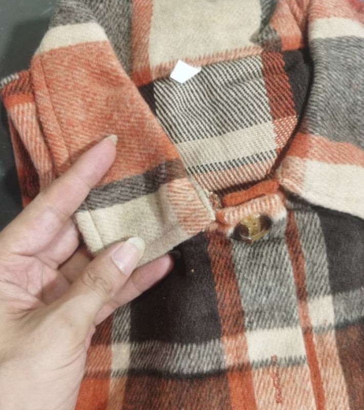 LONG CHECKED JACKET 