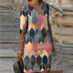 ROBE DECONTRACTEE COL EN V