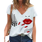 PRINTED V-NECK T-SHIRT 