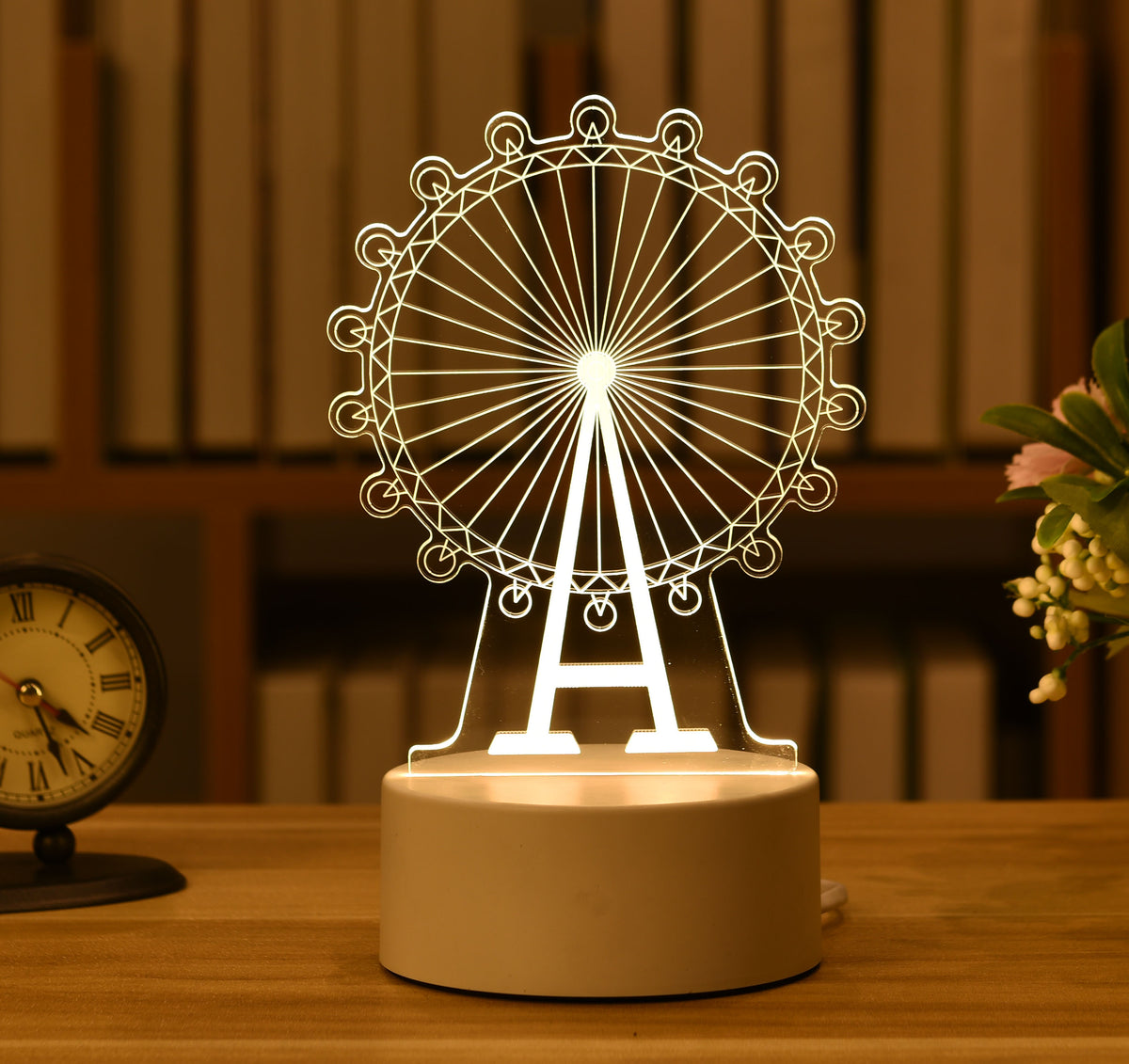 LAMPE NÉON 3D LED USB EN ACRYLIQUE