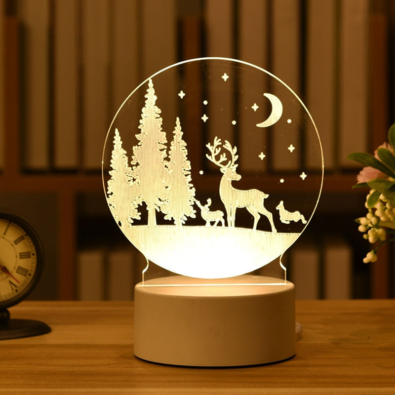LAMPE NÉON 3D LED USB EN ACRYLIQUE