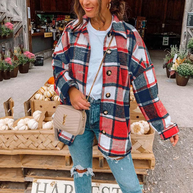 LONG CHECKED JACKET 
