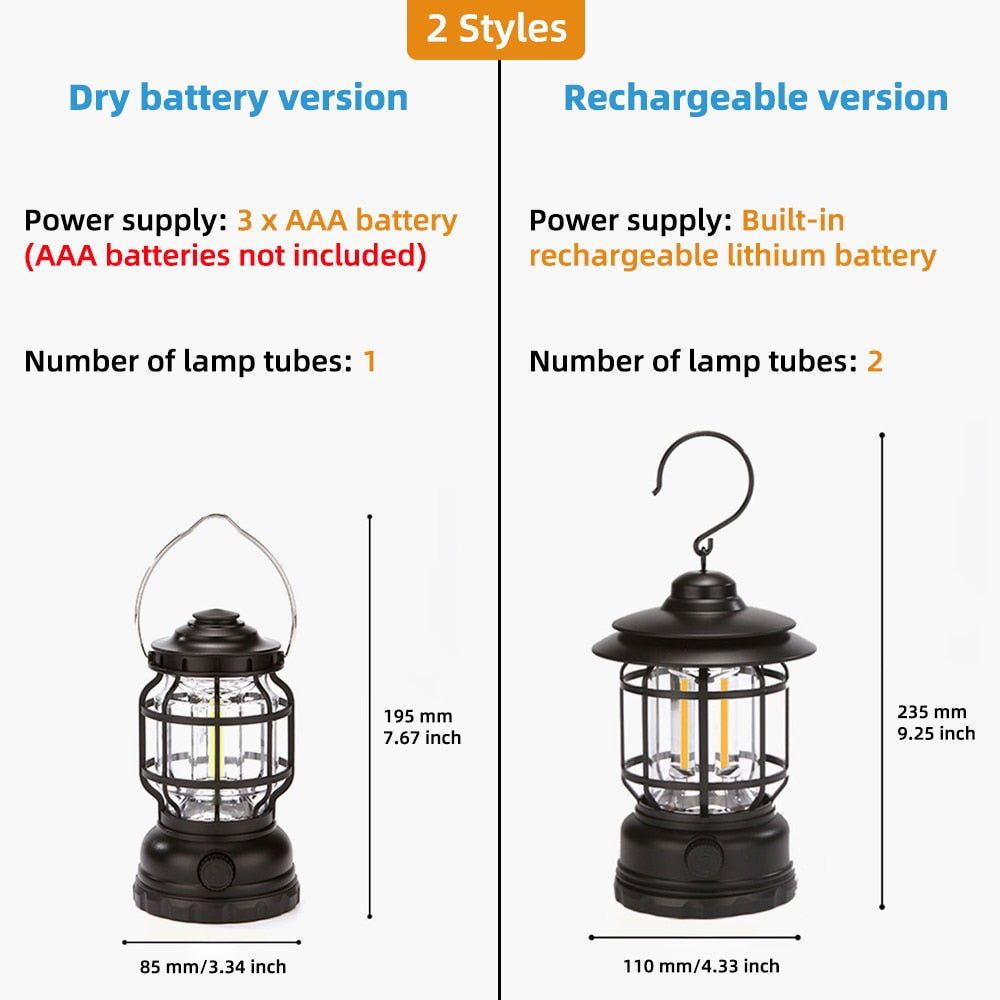 RECHARGEABLE RETRO LANTERN 