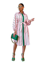 ROBE CHEMISE A RAYURES