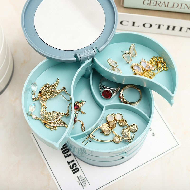 BOÎTE DE RANGEMENT À BIJOUX MULTICOUCHE