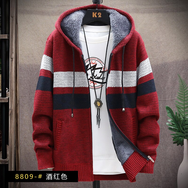 CARDIGAN À CAPUCHE AVEC MOLLETON POUR HOMMES