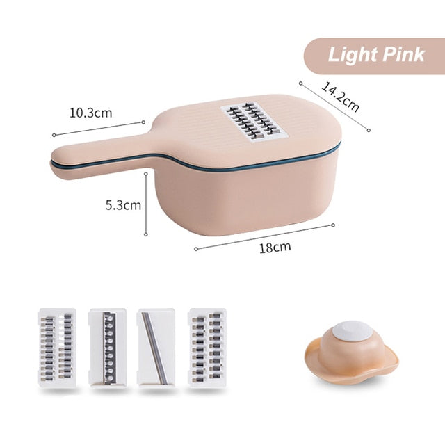 MULTIFUNCTION SLICER WITH STRAINER FOR FRUITS AND VEGETABLES 