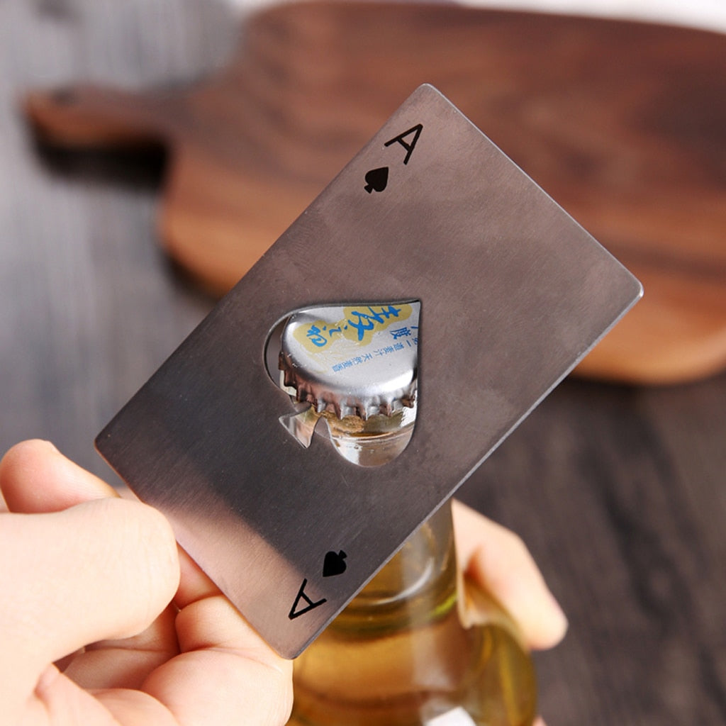 DECAPSULEUR EN FORME DE CARTE AS DE PIQUE - BOSSOUASHOP