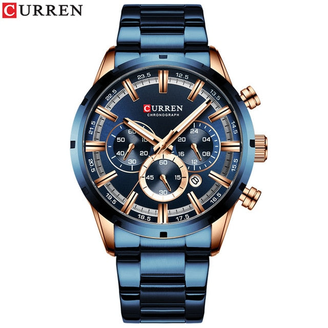 MONTRE-BRACELET HOMME EN ACIER INOXYDABLE - BOSSOUASHOP