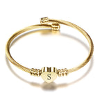 BRACELET COEUR DORÉ ALPHABET - BOSSOUASHOP