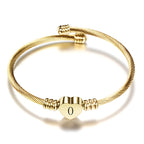 BRACELET COEUR DORÉ ALPHABET - BOSSOUASHOP
