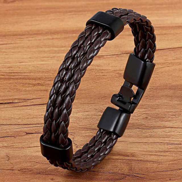 BRACELET EN CUIR UNISEXE FAIT A LA MAIN - BOSSOUASHOP
