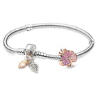 BRACELET A BRELOQUES OR ROSE - BOSSOUASHOP