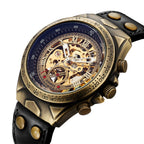 MONTRE MECANIQUE AVEC BRACELET EN CUIR