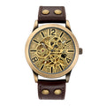 MONTRE MECANIQUE AVEC BRACELET EN CUIR