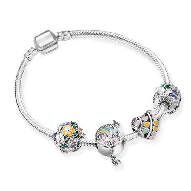 BRACELET A BRELOQUES OR ROSE - BOSSOUASHOP