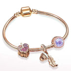 BRACELET A BRELOQUES OR ROSE - BOSSOUASHOP