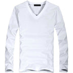 T-SHIRT A MANCHES LONGUES ET COL EN V - BOSSOUASHOP