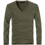 T-SHIRT A MANCHES LONGUES ET COL EN V - BOSSOUASHOP