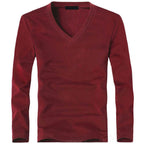 T-SHIRT A MANCHES LONGUES ET COL EN V - BOSSOUASHOP
