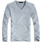 T-SHIRT A MANCHES LONGUES ET COL EN V - BOSSOUASHOP