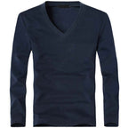 T-SHIRT A MANCHES LONGUES ET COL EN V - BOSSOUASHOP