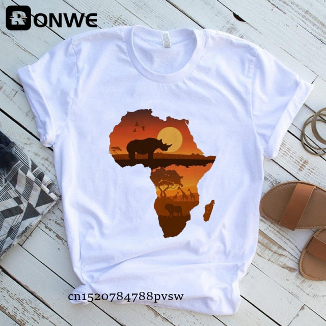 T-SHIRT BLANC IMPRIMÉ - BOSSOUASHOP