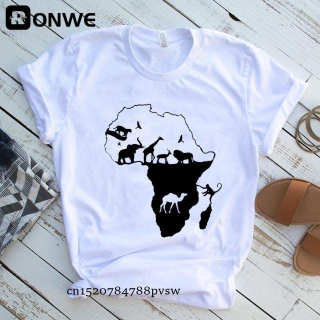 T-SHIRT BLANC IMPRIMÉ - BOSSOUASHOP
