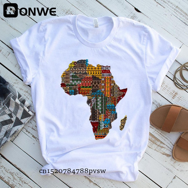 T-SHIRT BLANC IMPRIMÉ - BOSSOUASHOP