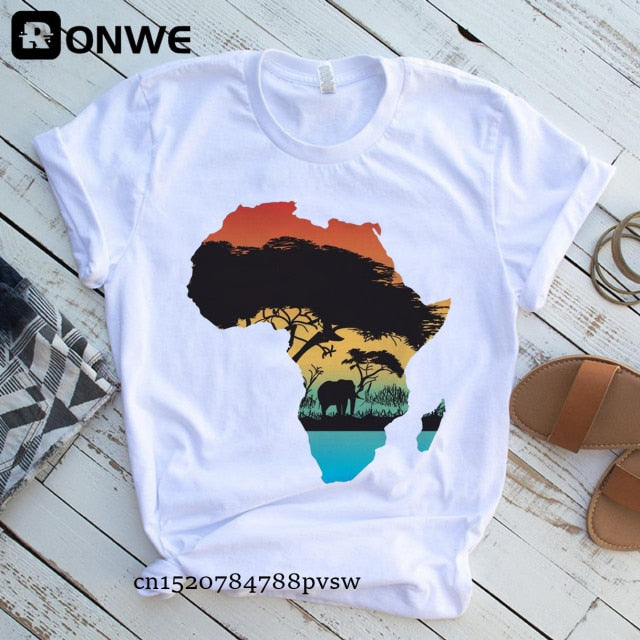 T-SHIRT BLANC IMPRIMÉ - BOSSOUASHOP
