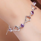 PURPLE CRYSTAL ZIRCONIA BRACELET 