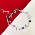 PURPLE CRYSTAL ZIRCONIA BRACELET 