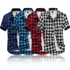 SHORT SLEEVE CHECKED SHIRTS 