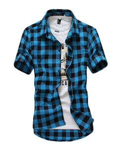 SHORT SLEEVE CHECKED SHIRTS 