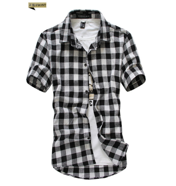 SHORT SLEEVE CHECKED SHIRTS 